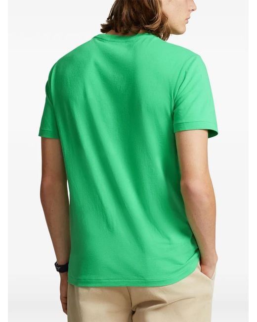Polo Ralph Lauren Green Logo-Print T-Shirt for men