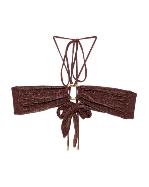 Away That Day Brown Acapulco Bikini Top