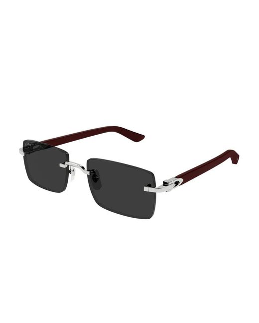 Cartier Black Square-Framel Sunglasses for men
