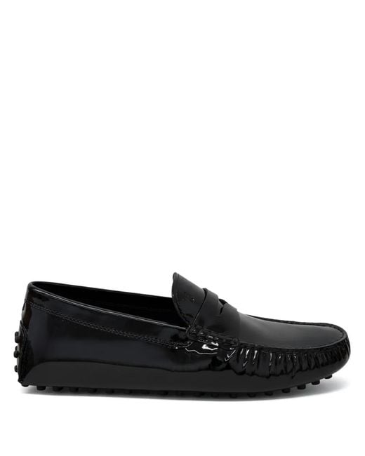 Tod's Black Gommino Penny-Strap Loafers for men