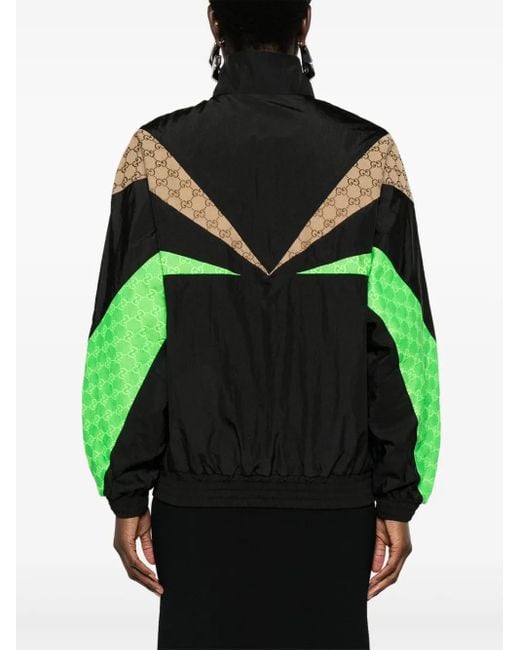 Gucci Gg Canvas Bomberjack Met Vlakken in het Green
