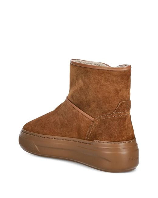 Furla Brown Platform Trim Boots