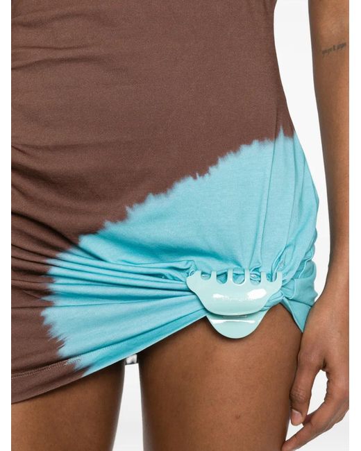 Christopher Esber Brown Crew Neck Sleveless Mini Dress