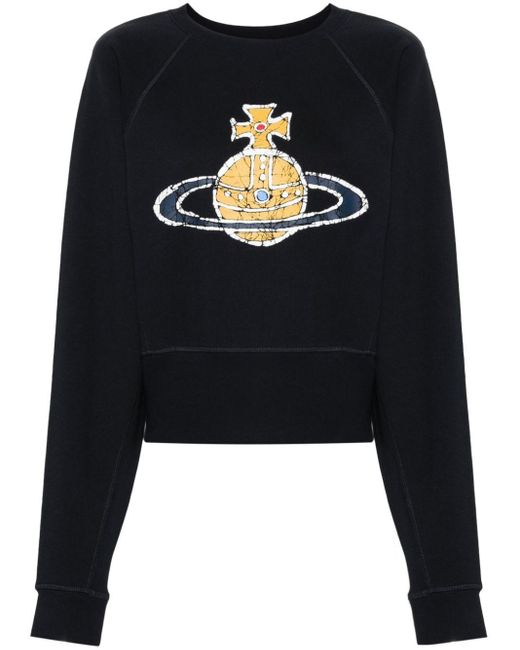 Vivienne Westwood Black Orb-print Cotton Sweatshirt