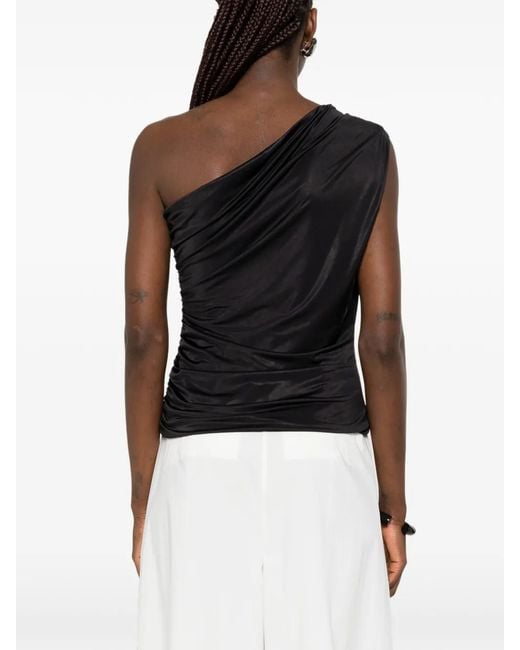 MARSĒM Black Haut Asymétrique À Fronces