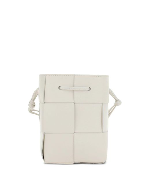 Bottega Veneta White Mini Bucket Bag