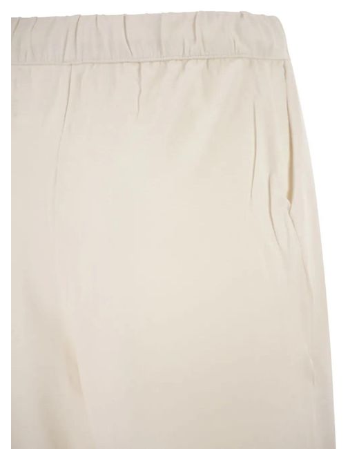 Majestic Filatures White Drawstring-Waist Jersey Shorts