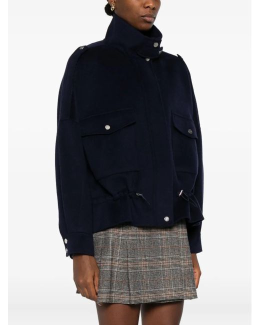 Pinko Jack Met Klepzak En Knoopsluiting in het Blue