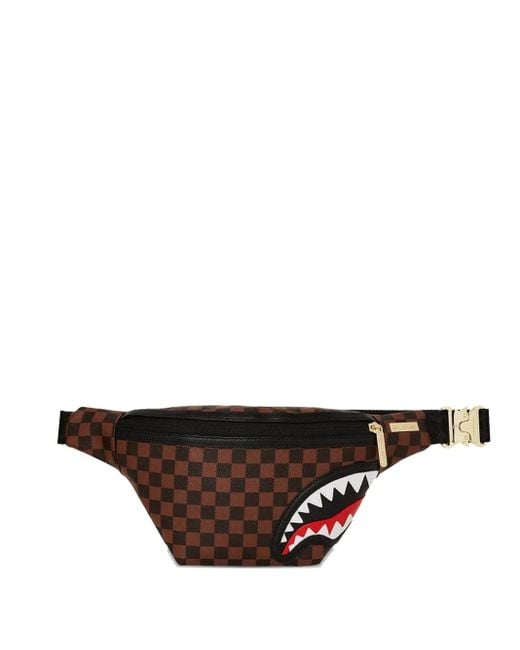 Sprayground チェック ベルトバッグ Brown