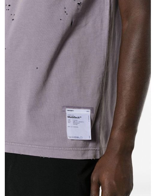 Satisfy Purple Mothtech Organic-cotton T-shirt for men