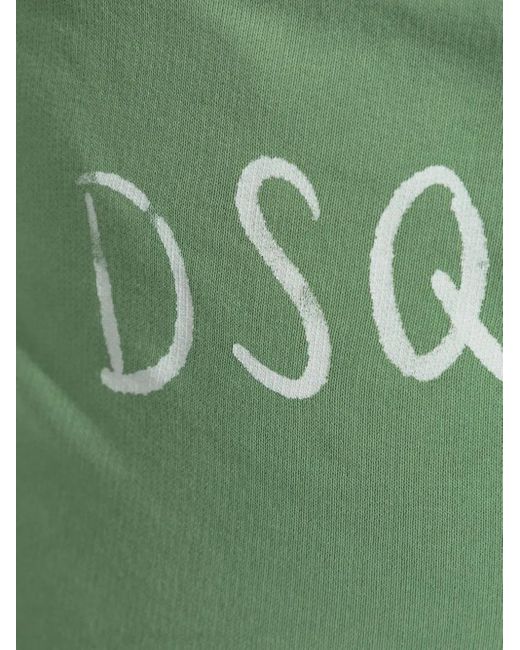 DSquared² Green Kordelzug-Shorts mit Rollsaum