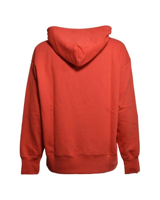 MSGM Red Logo Hoodie for men