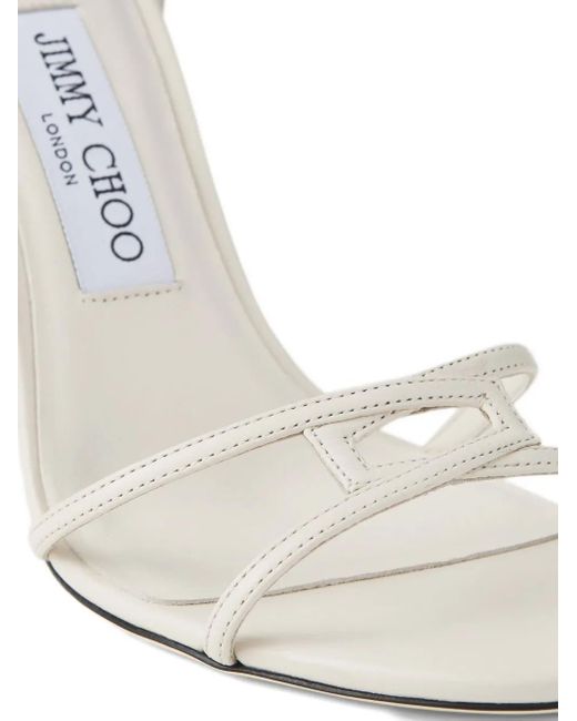 Jimmy Choo White Leo Leather Sandals