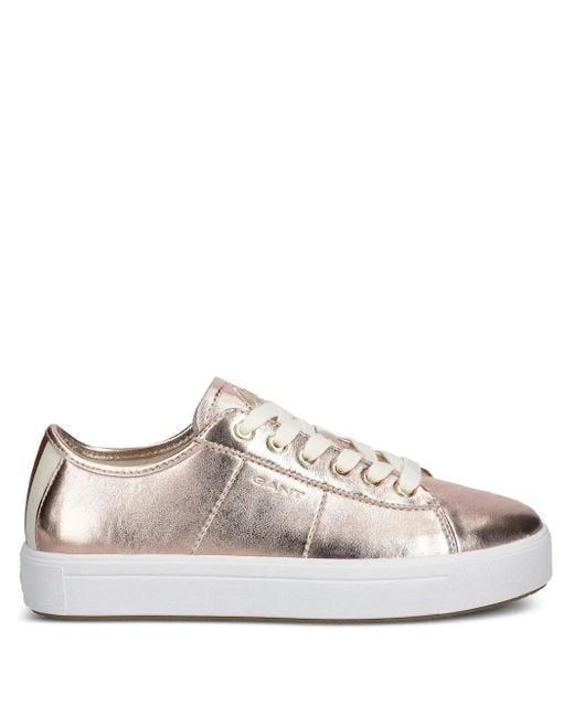 Zapatillas metalizadas con cordones Gant de color White