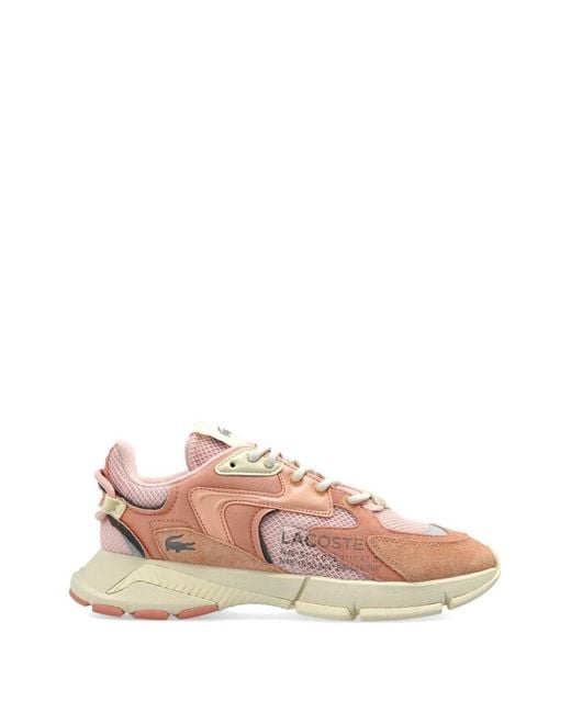 Lacoste Pink Panelled Logo Sneakers