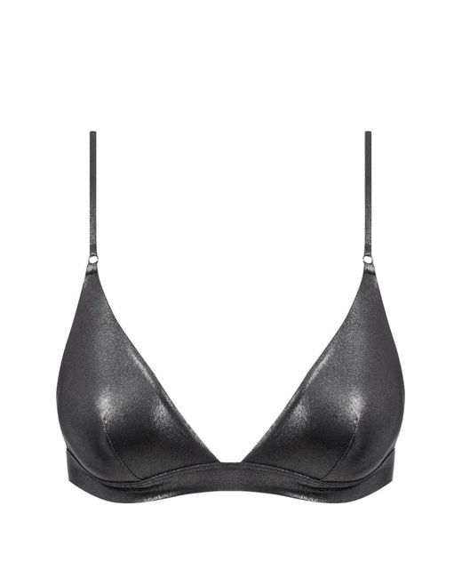 Maison Close Black Triangle-Shape Bikini Top
