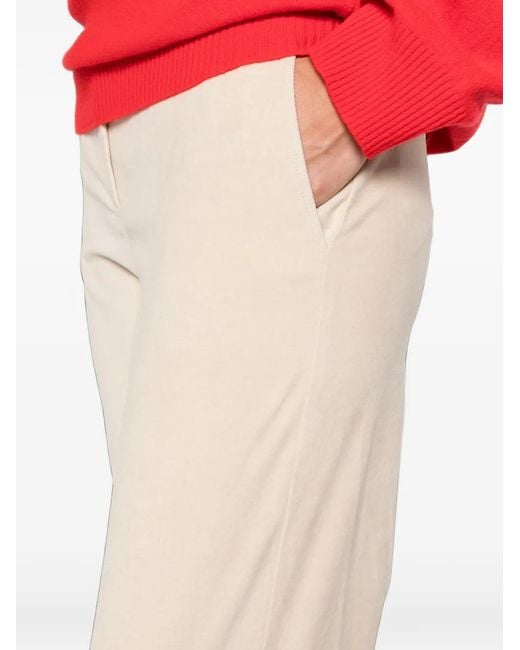 Liviana Conti White Straight-Leg Trousers