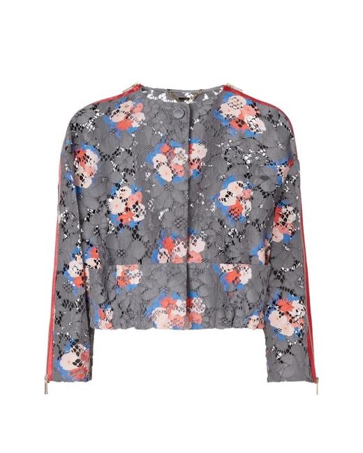 Fendi White Printed Lace Jacket