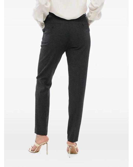 Department 5 Black Belt-Loops Straight-Leg Trousers