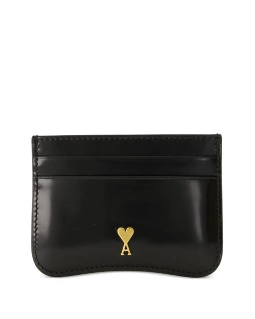 AMI Black Leather Cardholder