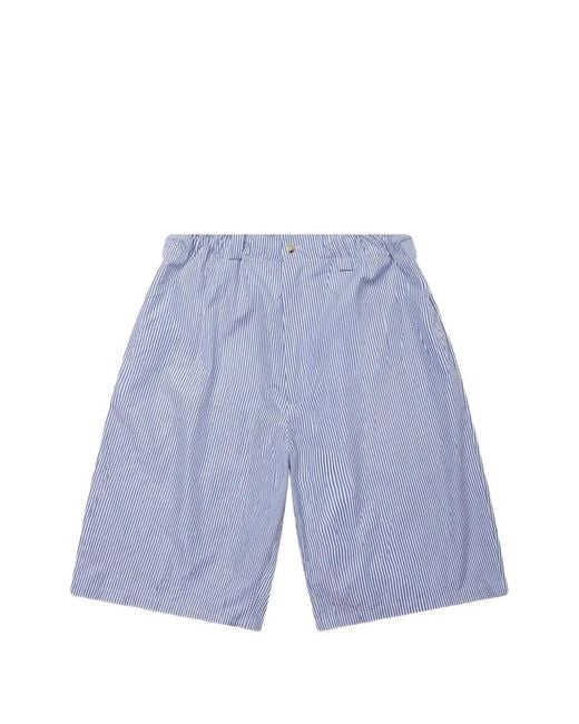 Willy Chavarria Blue Striped Shorts for men