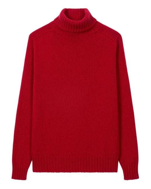 Jersey con cuello alto Eric Bompard de hombre de color Red