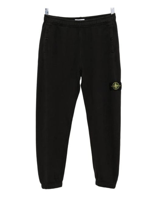 Stone Island Black Cotton Track Pants for men