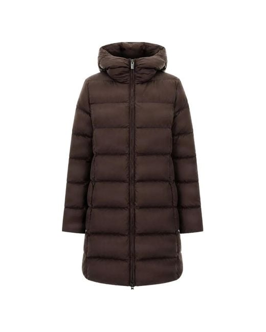Colmar Brown Quilted Hooded Coat