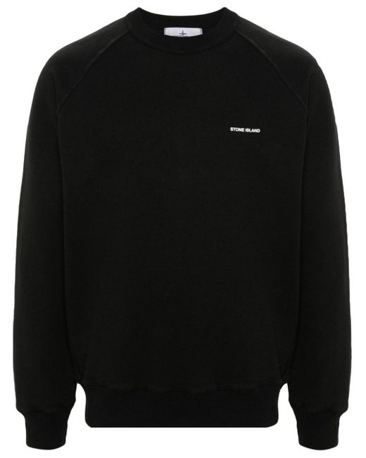 Stone Island Sweater Met Logoprint in het Black voor heren