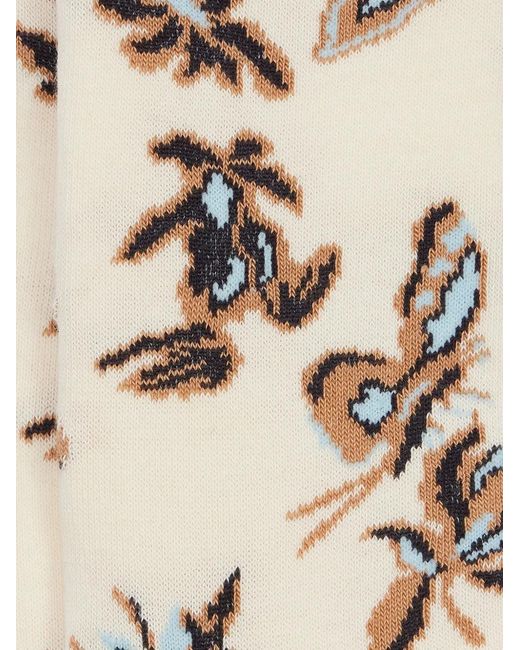 Paul Smith Natural Chaussettes À Fleurs for men
