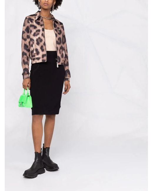 Philipp Plein Brown Leopard-print Jacket