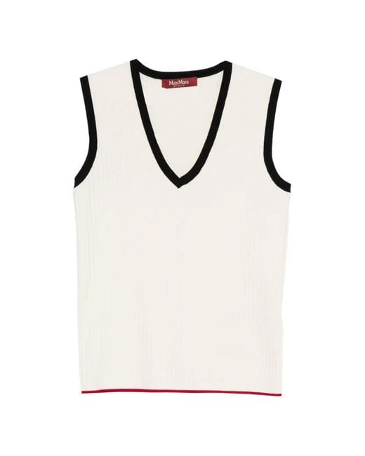 Max Mara Natural V-Neck Tank Top