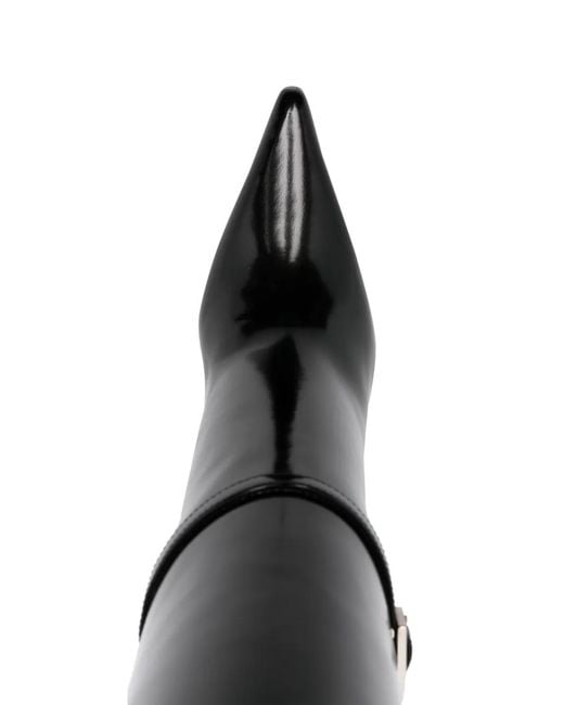 Saint Laurent Black Vendome 110Mm Buckled Boots