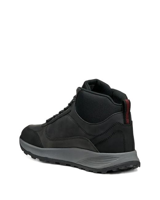 Geox Black Bottines Lacées À Empiècements Contrastants for men