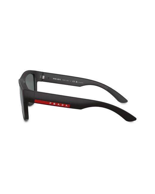 Prada Linea Rossa Black Ps 01Zs Square-Frame Sunglasses for men