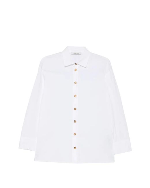 Liviana Conti White Button-Fastening Back-Tie Shirt