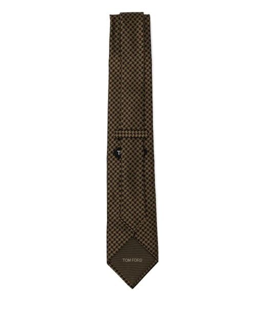 Tom Ford Natural Patterned-Jacquard Silk Tie for men