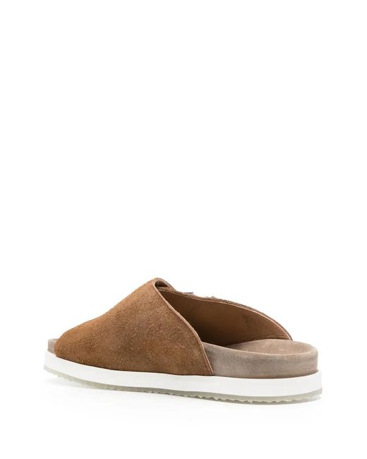 Paura Brown Open Toe Slides for men
