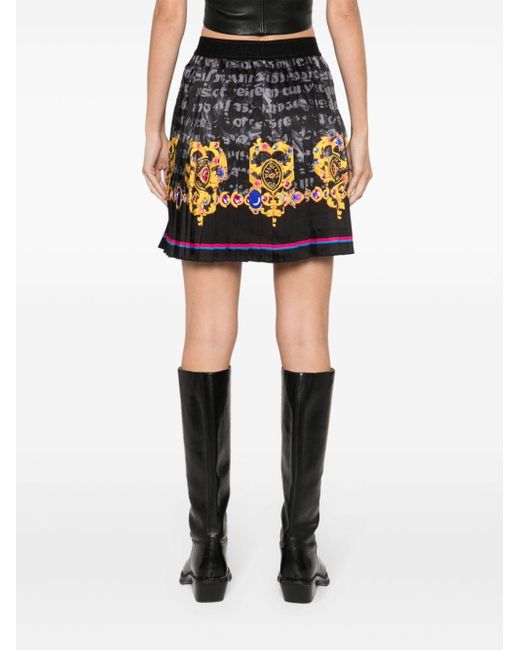 Versace Black Heart Couture-print Skirt