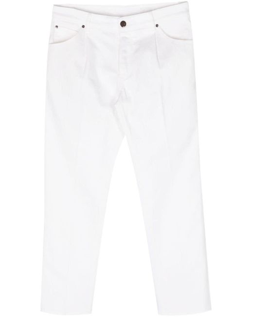 PT Torino White Tapered-leg Cotton Jeans for men