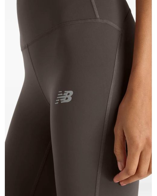 New Balance Gray Nb Harmony Stripe Detail Leggings