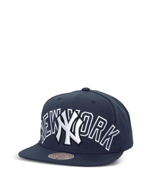 Mitchell & Ness Blue X New York Yankees Frontal Snapback Cap for men