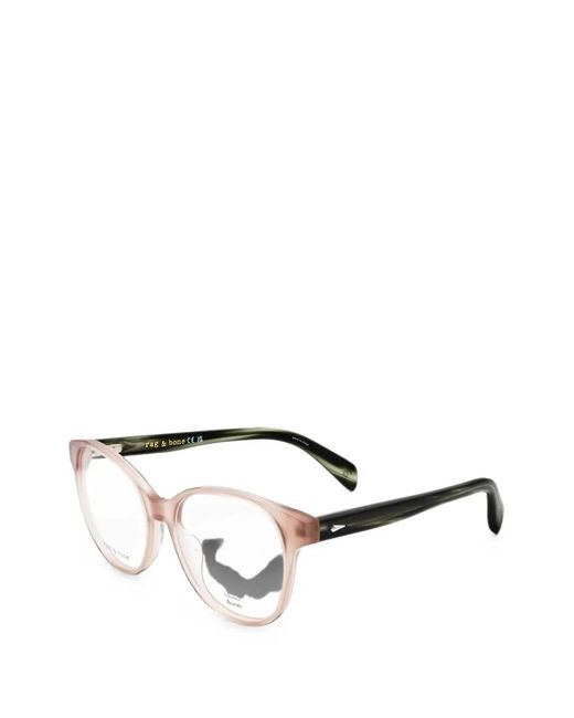 Rag & Bone Pink Logo-Detail Glasses