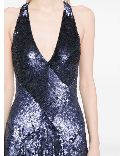 Jenny Packham Blue Night Fever Sequin-embellished Gown