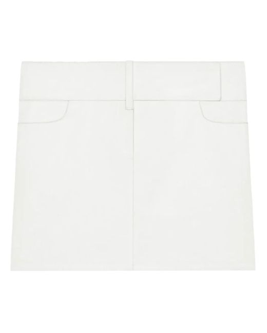 Falda corta con cinturón Courreges de color White