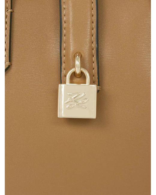 Karl Lagerfeld Kleine Leren Shopper in het Brown