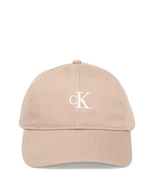 Calvin Klein Natural Logo-Embroidered Baseball Cap