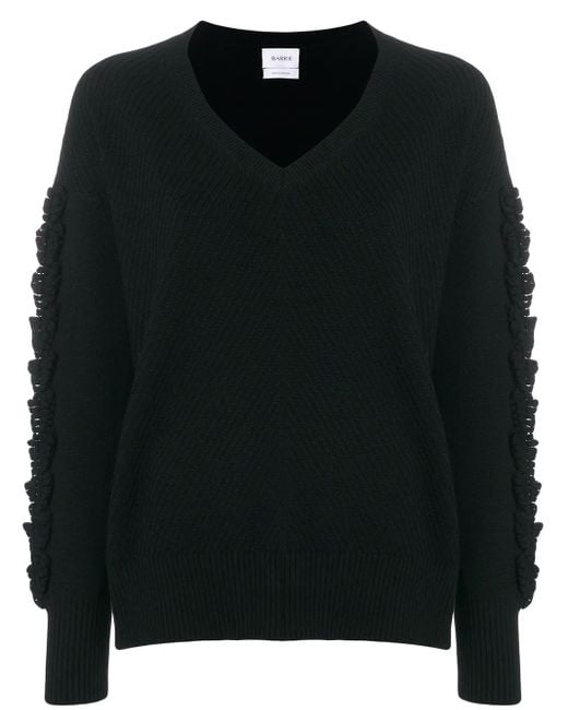 Barrie Black Troisieme Dimension Cashmere V-Neck Pullover