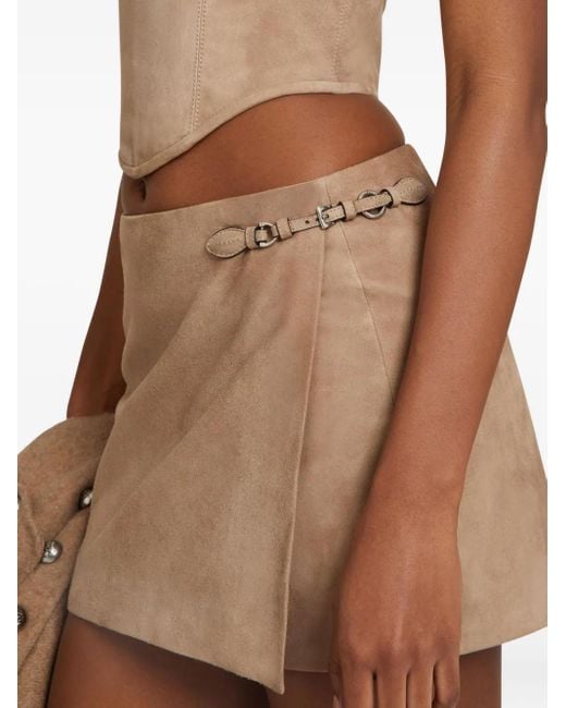 Ermanno Scervino バックル ラップスカート Natural