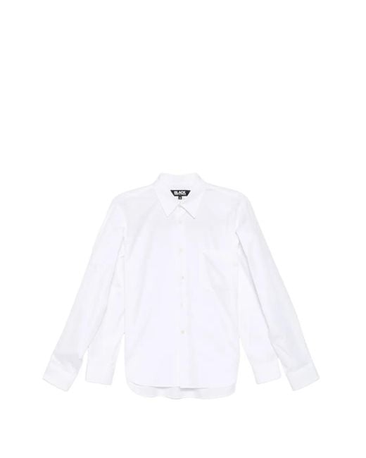 COMME DES GARÇON BLACK White Chest-Pocket Shirt
